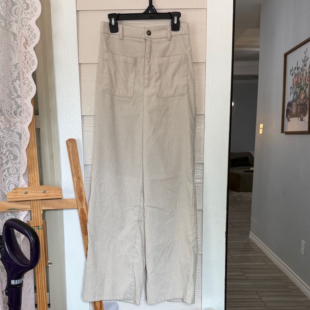 SHEIN Cream Maxi Skirt with Pockets